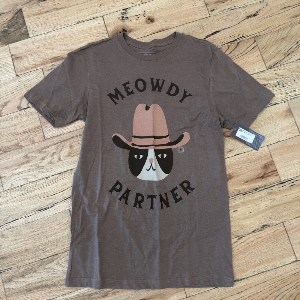 Meowdy Partner Cat Cowboy Unisex Small Shirt